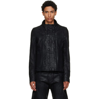 Julius Black Urban Seamed Denim Jacket