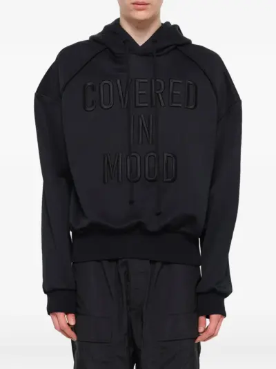 Juun.J Mood embroidered hoodie - Black