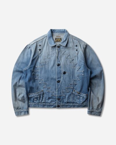 KAPITAL Men s 12oz Denim Santo Domingo Thunderbird Jacket (Processed) Washed Indigo