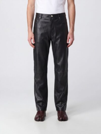 MM6 MAISON MARGIELA Straight-Leg 5-Pocket Trousers in Faux Leather