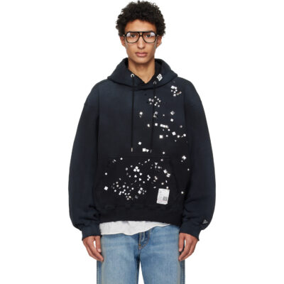 Maison MIHARA YASUHIRO Black Embellished Hoodie
