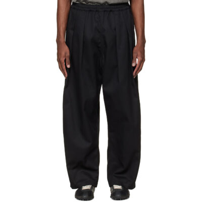 Maison Margiela Black Dropped-Rise Cotton Trousers
