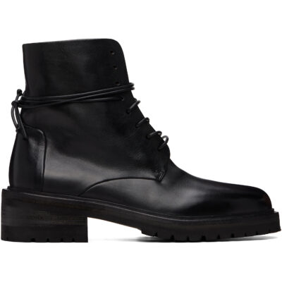 Marsèll Black Calzone Soft Pebbled Leather Boots