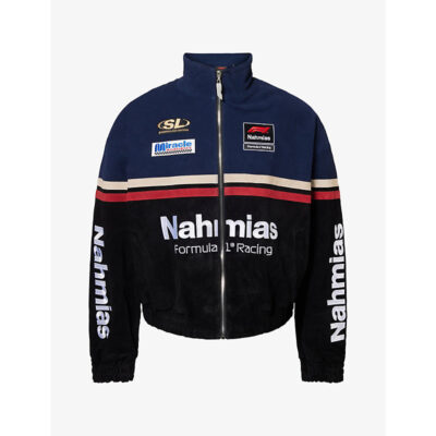 Nahmias Mens Nahmias F1 Racing Leather Jacket