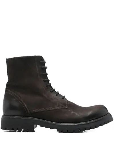 Officine Creative 40mm Ikonic 001 lace-up zip boots - Brown
