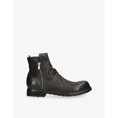 Officine Creative Mens Officine Creative Bulla Side-Zip Leather Ankle Boots