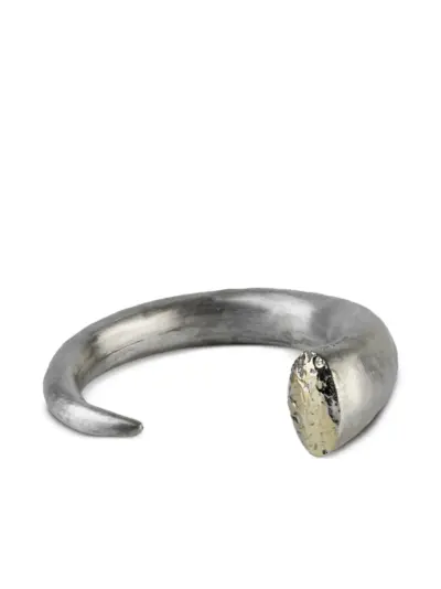 Parts of Four 18K yellow gold and sterling silver Horn bracelet