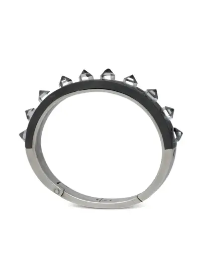 Parts of Four herkimer spikes Sistema V2 bracelet - Silver