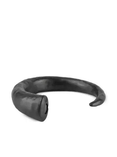 Parts of Four sterling silver Horn diamond bracelet - Black