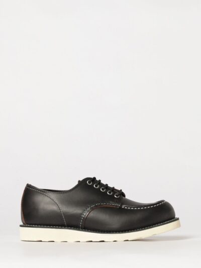 RED WING Moc Toe Calfskin Leather Derby Shoes with Rubber Sole