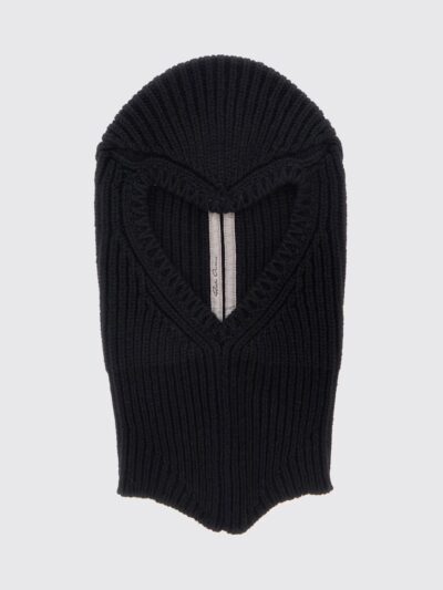 RICK OWENS Rib-Knit Balaclava in a Soft Cashmere and Wool Blend