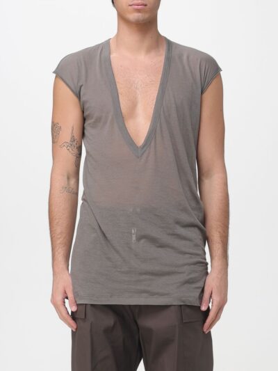 RICK OWENS V-Neck Cotton T-Shirt
