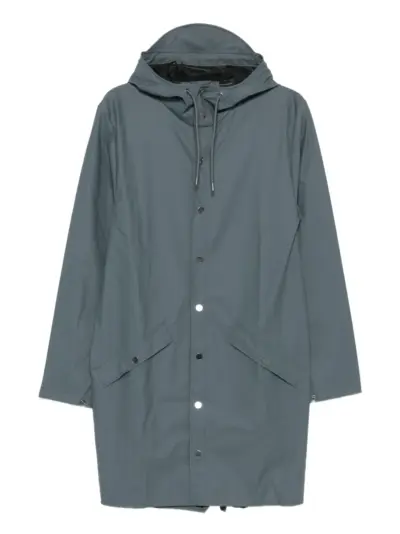 Rains snap-button hooded raincoat - Blue