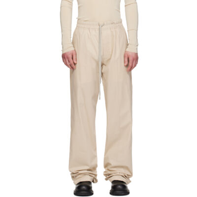 Rick Owens Beige Temple Dietrich Drawstring Trousers
