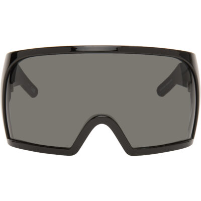 Rick Owens Black Kriester Shiny Sunglasses