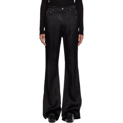 Rick Owens Black Temple Bolan Bootcut Trousers