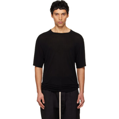 Rick Owens Black Temple Brad Silk T-shirt