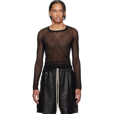 Rick Owens Black Temple Rib LS T-shirt