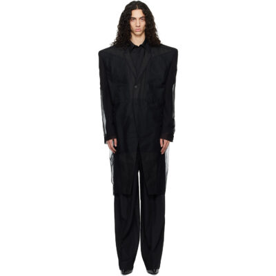 Rick Owens Black Temple Ricks Tatlin Coat
