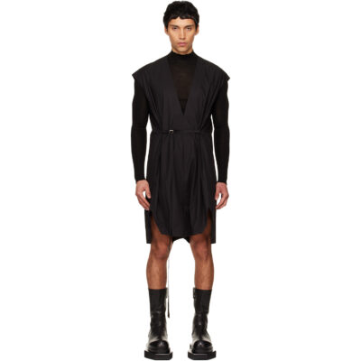 Rick Owens Black Temple SL Short Jumpsuit