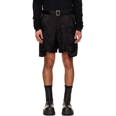 Rick Owens Black Temple Stefan Cargo Shorts