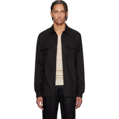 Rick Owens Black Temple Work Shirt