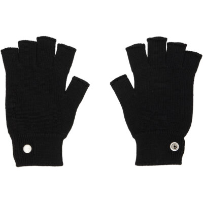 Rick Owens Black Tower Fingerless Gloves