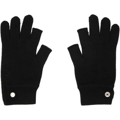 Rick Owens Black Tower Touchscreen Gloves
