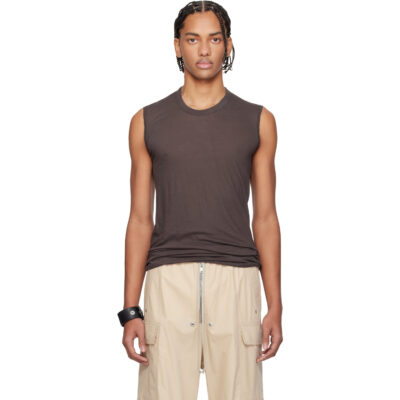 Rick Owens Brown Temple Basic SL Tank Top