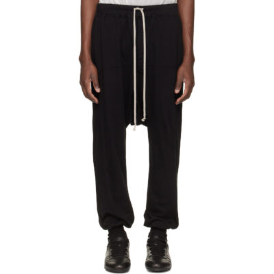 Rick Owens DRKSHDW Black Temple Drawstring Sweatpants