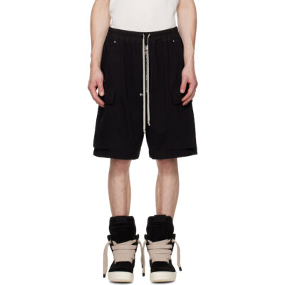 Rick Owens DRKSHDW Black Tower Creatch Cargo Pods Shorts