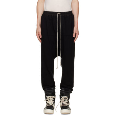 Rick Owens DRKSHDW Black Tower Drawstring Sweatpants