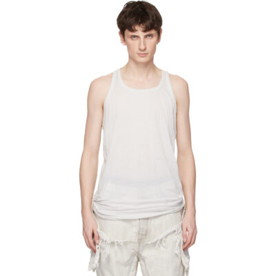 Rick Owens DRKSHDW Off-White Temple Loose Tank Top