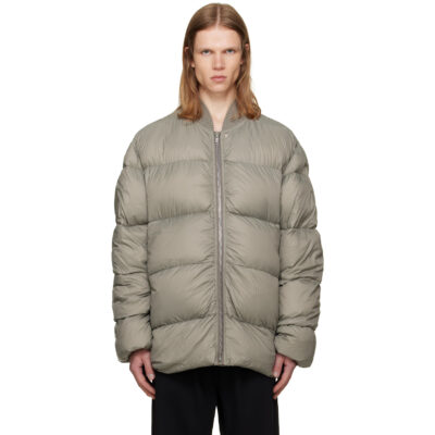 Rick Owens Gray Tower Classic Down Flight Jacket