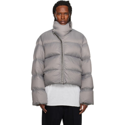 Rick Owens Gray Tower Turtle Down Jacket