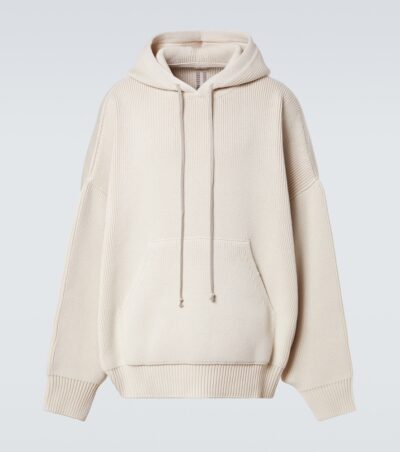 Rick Owens Hun ribbed-knit virgin wool hoodie