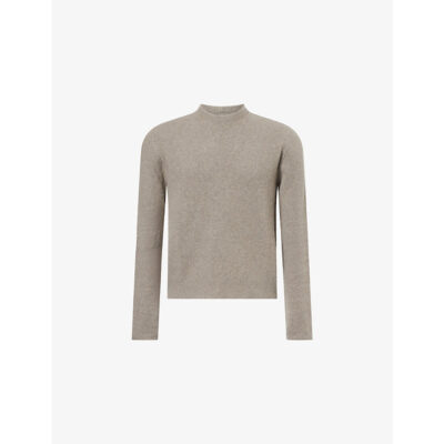 Rick Owens Mens Rick Owens Crew-Knit Cashmere-Blend Jumper