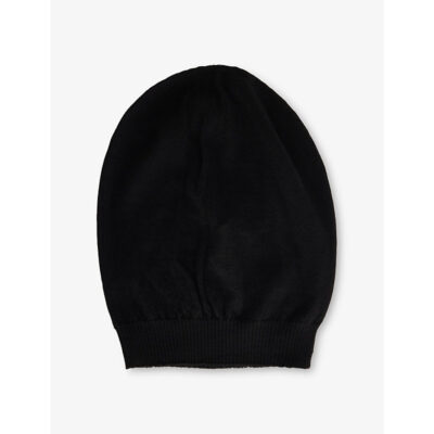 Rick Owens Mens Rick Owens Domed Knitted Wool Beanie Hat