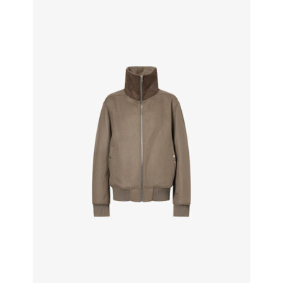 Rick Owens Mens Rick Owens Dracuflight High-Neck Wool Bomber Jacket