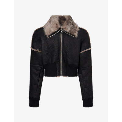 Rick Owens Mens Rick Owens Flight Bomber Leather Jacket