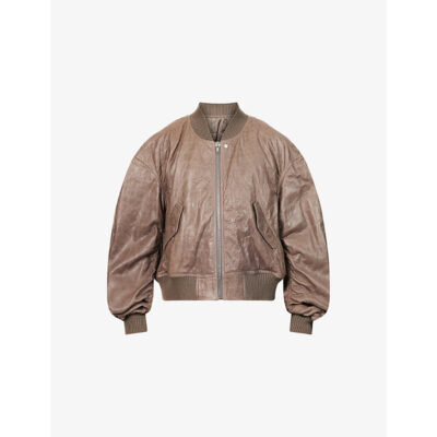 Rick Owens Mens Rick Owens Flight Leather Bomber Jacket