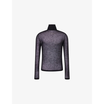Rick Owens Mens Rick Owens Oversized Turtle Neck Sheer Cashmere Jumper