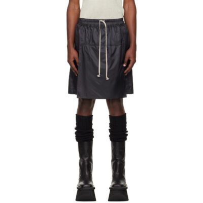 Rick Owens Moncler + Rick Owens Black Kilt Shorts