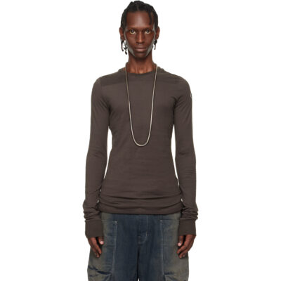 Rick Owens Moncler + Rick Owens Brown Girder LS T-shirt