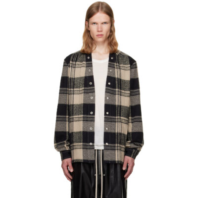 Rick Owens Off-White & Black Tower Larry Fogpocket Shirt