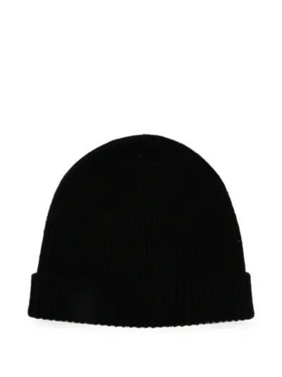 Rick Owens ribbed-knit beanie hat - Black