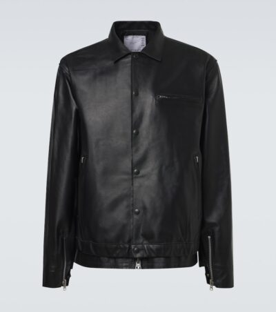 Sacai Leather blouson jacket