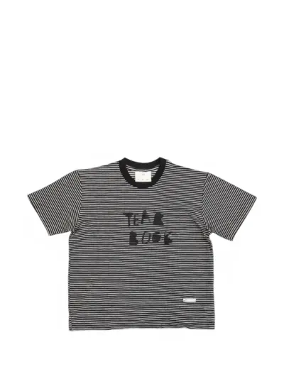 Song For The Mute Yearbook striped T-shirt - Black