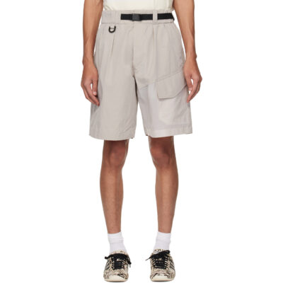 Y-3 Beige UT Wideleg Cargo Shorts