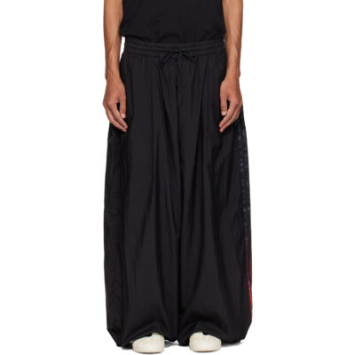 Y-3 Black Gradient 3-Stripes Nylon Wide Trousers